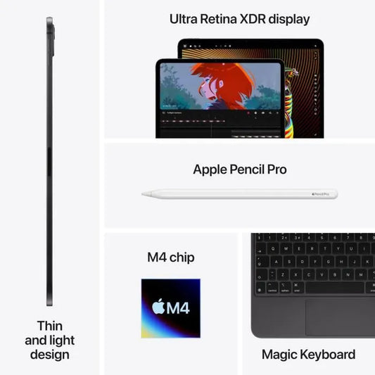Apple - iPad Pro (2024) - 13" - WiFi - 256 Go - Noir sidéral (TEST)